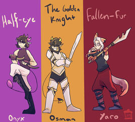 Onyx, Osman, Yaro OCs